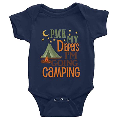 Image of Snagminio Pack Diaper Going Camping Cute Bodysuit Girl boy Infant Toddler Baby Clothes Creeper