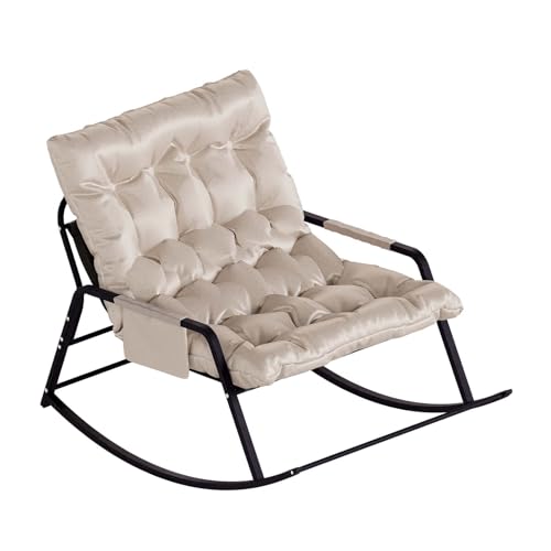 La Mejor Lista de Mecedora Reclinable los 5 más buscados. 49 MUBSON Silla Mecedora Acolchada. Sillon Reclinable Individual. Sofa Mecedora Moderna para Sala de Estar, Recamara o Exteriores Lina. Rocking Chair