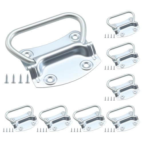 HOME MASTER HARDWARE 3-1/2 inch Pull Ring Handle Toolbox Lifting Door Case Chest Pull Handles Zinc Plated 8 Pack