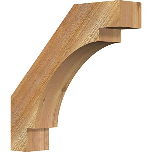 Ekena Millwork BRC04X18X18MRC00RWR 4"W x 18"D x 18"H Merced Rough Sawn Knee Brace, Western Red Cedar