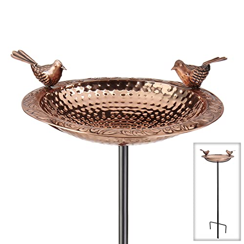 Good Directions Bbg-1 Two Copper Birds Multipronged Garden Pole Birdbath, 13.5 Inch, Black #TOP1