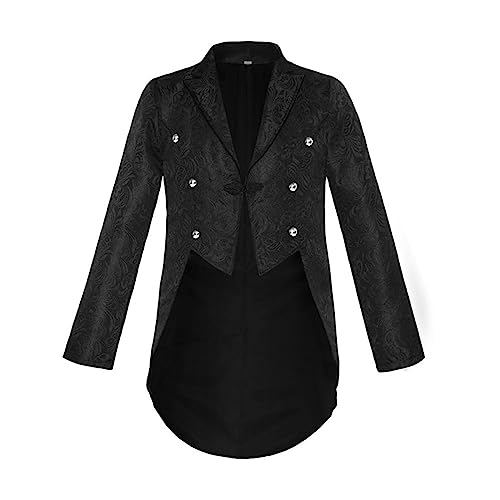 Men's Steampunk Medieval Jacket Gothic Viking Renaissance Vintage Tailcoat Slim Fit Formal Party Tuxedo for Halloween3