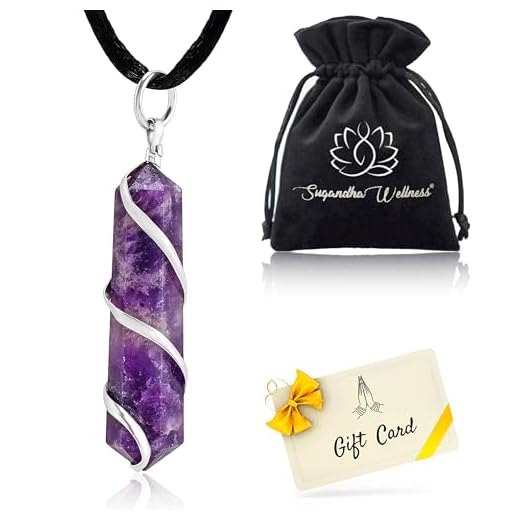 Sugandha Wellness Lepidolite Healing Crystal Necklace - Stress Relief & Clarity Inner Peace & Calm Mood Stabilizer