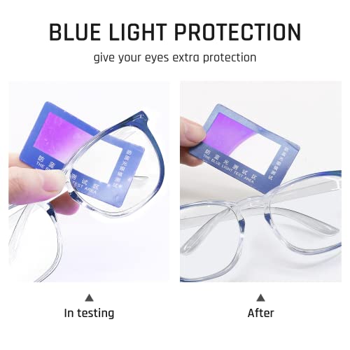 Image of TOREGE Safety Glasses, Goggles With Anti-Fog And Anti-Blue Light LENS For Nurse. (Transparent Deep Purple Blue)