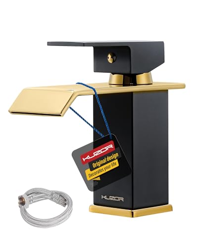 KUZOR 1PC Messing Wasserhahn Bad Waschtischarmatur - 5-minütige...