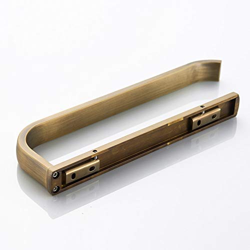 Leyden Antique Brass Towel Ring, Bathroom Hand Towel Holder Retro Towel Bar Wall Mounted Brushed Brass Towel Rack 12.7 inch