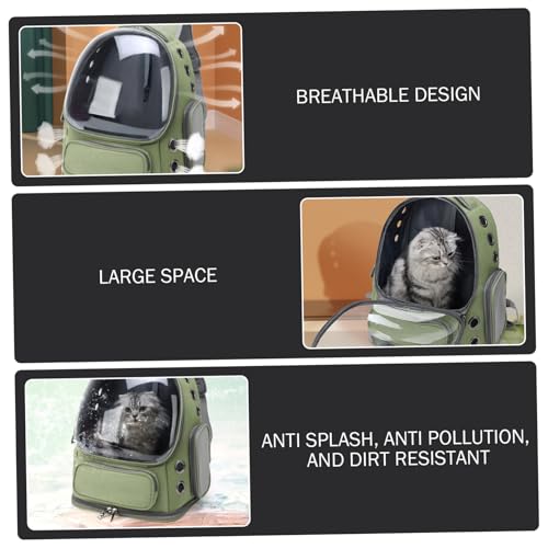 Mochila para gato Jorzer con burbuja 3D impermeable y ajustable 4