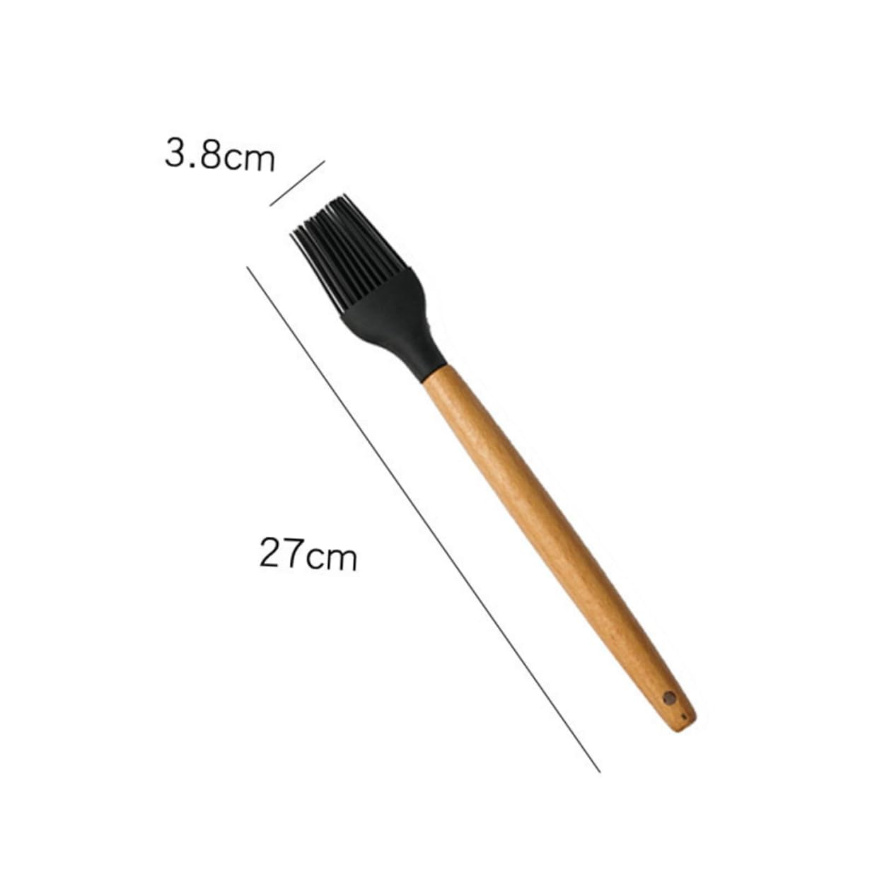 Unomor Silicone Basting Oil Brush with Wood Handle Heat Resistant Kitchen Utensil for Bbq Baking Cooking Precision Control for Sauces Marinades Oils Food Grade Safe Design