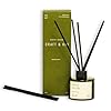 Craft Kin Santal Woods Reed Diffuser All Natural Essential Oil Rattan Scent Sticks Reed Diffusers for Home Bathroom Long Lasting Home Fragrance in Green Glass 34oz