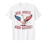 Red White and Goose USA Patriotic American Flag 4th of July T-Shirt