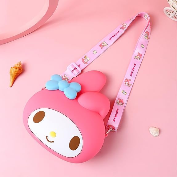 UNIONSKY Kawaii Crossbody Shoulder Bag, Cartoon Shoulder Bag, Large Capacity Messenger Bag for Girls School Outing, Crossbody Bag for Women Girls (My Melody)