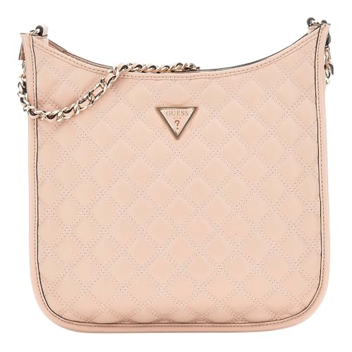 GUESS Giully Bucket Crossbody Bag Light Beige en similicuir matelassé premium