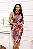ECHOINE Women Sexy Print Crew Neck Sleeveless Stre... #5