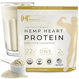 HEMPP USDA Organic Hemp Protein Powder for Women & Men - Unflavored Pure Natural Hemp Protein Powder Organic - Plant Based Hemp Powder, Vegan, Gluten Free, Keto - Hemp Seed Powder Cold-Pressed (2lbs)