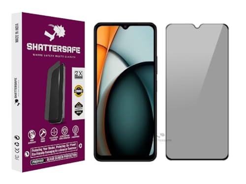 Image of Anti-Spy Privacy Tempered Glass Screen Protector Compatible For Redmi A3 [Pack of 1]. 9H Hardness, Anti-Scratch, Edge-to-Edge Protection With Easy Installation Kit & Case Friendly Fit.