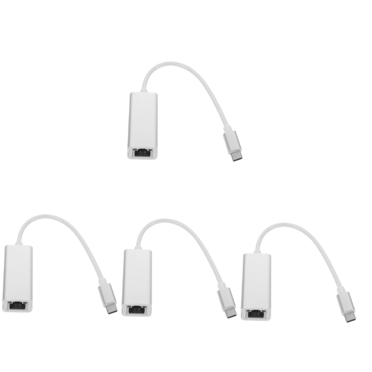 Hemobllo 4kawałki Adapter Ethernet Usb-c Do Lan Mbps Gigabit Network Adapter Bez Sterowników Kompaktowy i Lekki Idealny Do Laptopów i Komputerów Stacjonarnych Łatwy Użyciu