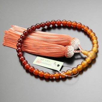 Amazon｜念珠ドットコム 数珠 女性用 約7ミリ 瑪瑙 グラデーション  