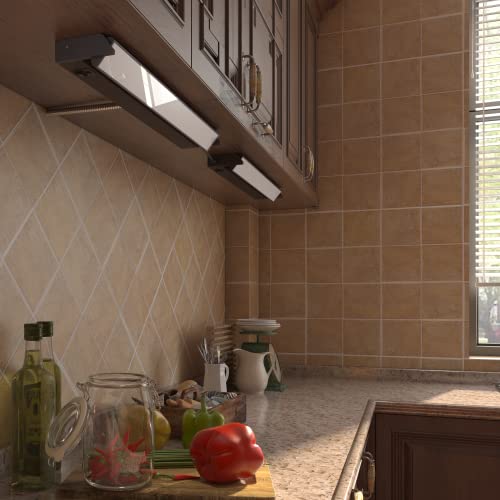 Image of GETINLIGHT 12-Inch Swivel LED Under Cabinet Light, 3-CCT Selectable, Bronze