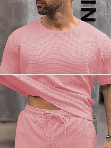 Image of Vogaan Men's T-Shirt and Shorts Set | Top & Shorts Night Suits Set | Night Wear for Men