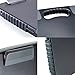 Officemate Portable Clipboard Storage plastic Case for A4 sizes, Charcoal (83301),11-3/4