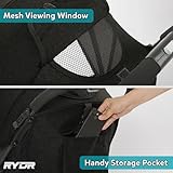 RYDR C8 Compact Travel Pushchair | Lightweight Baby Stroller/Pram/Buggy for 0–3 years/15kg | Easy One-Hand Fold, 5-Point Harness, Adjustable Back, Leg Rest and Canopy, Shopping Basket (Black) - Image 4