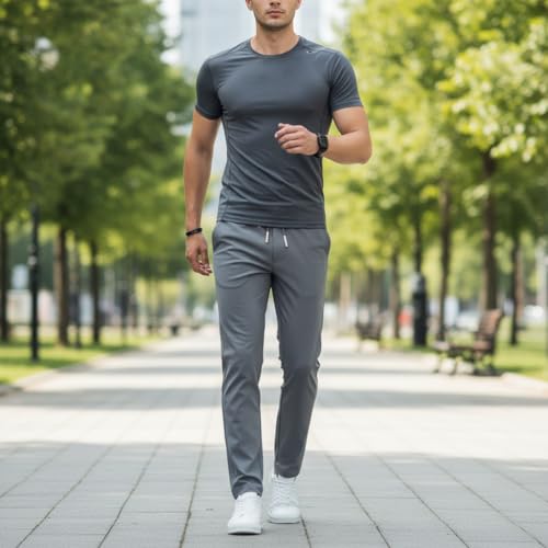 Image of Track Pants for Mens || Joggers for Mens || Men's Sports Regular Fit Polyester Track Pant with Two Side Zipper Pockets (TP20 Single Pack of 1)