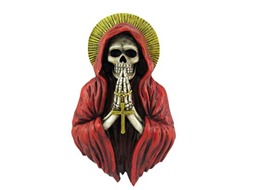 World of Wonders Gifts Santa Muerte Skulptur Tag der Toten, Wandmontage, Gothic-Mexikanische Fiesta-Dekorationen, Totenkopf-Wanddekorationen und Wohnzimmer-Wanddekoration, 33 cm Cover