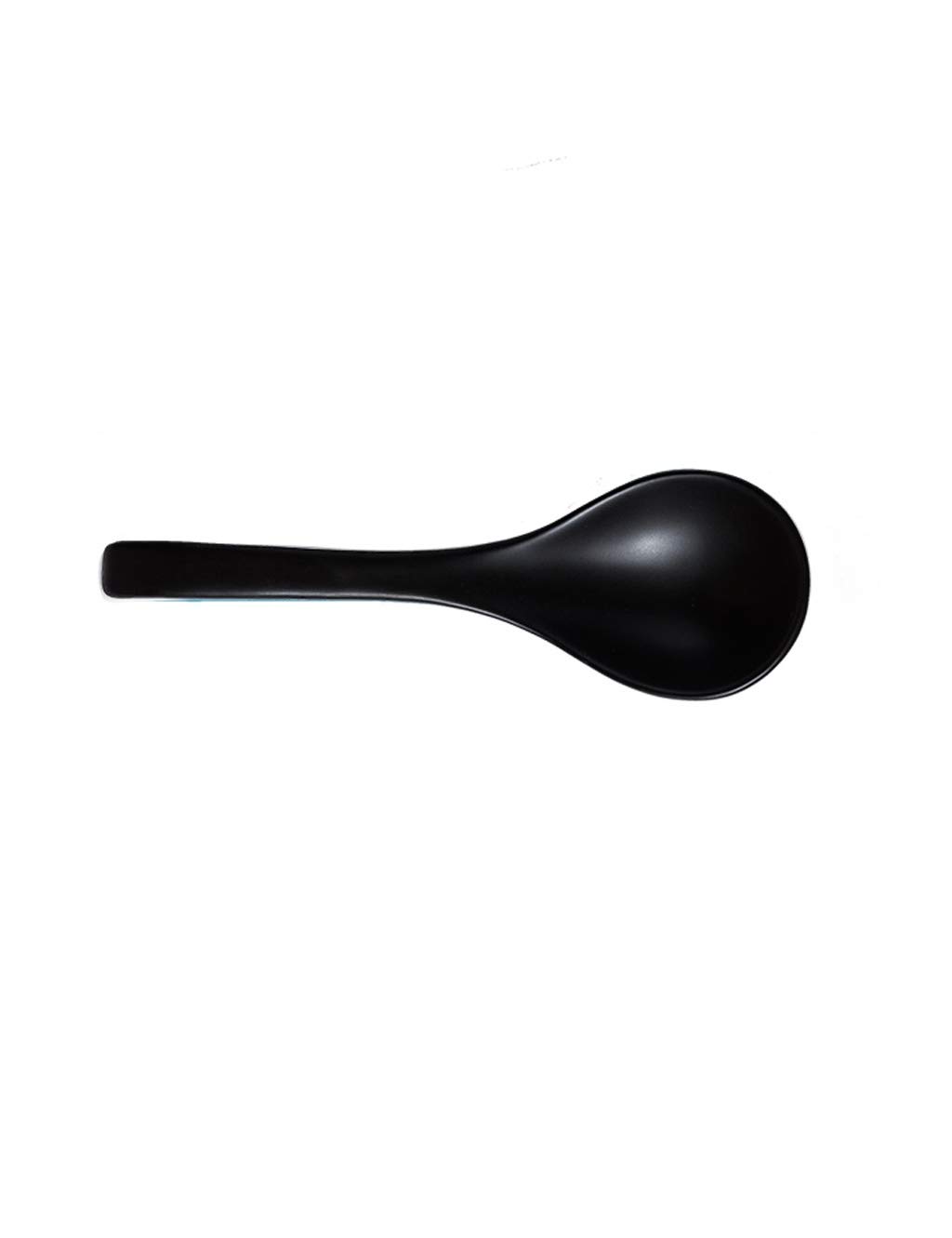 Cuillère à soupe en porcelaine nordique noire mate au design épuré