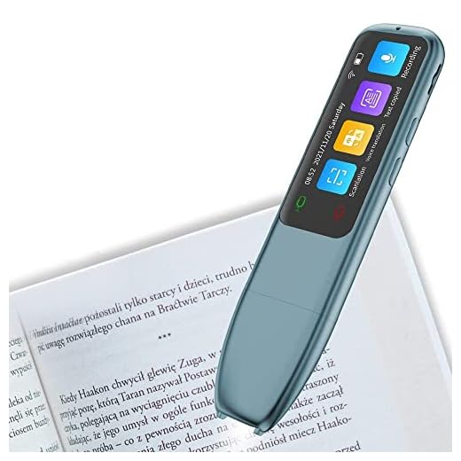 Smart Scanning Pen-översättare, Offlineöversättning Läspenna, 112-språks elektronisk ordbok, Instant Voice Translator-språk Scanning Översättningsenhet för studier, resa, arbete (Color : Blå)