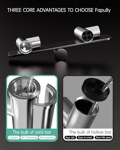 Image of Fapully Kitchen Sink Faucet, Pull Down Sprayer Kitchen Faucet Black&Chrome