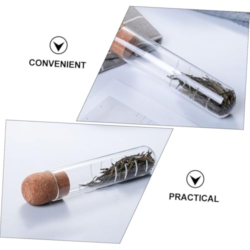 BRIGHTFUFU Glass Tea Infuser Test Tube with Wooden Cork - User-Friendly Kitchen Tea Filter for Home and Office Use - Image 5