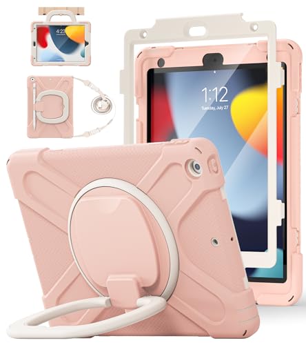 BATYUE Shockproof Case for iPad 9th/ 8th/ 7th Gen (10.2 inch) - Rosegold