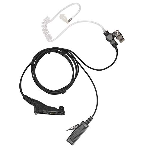 Yolipar Two-Wire APX6000 XPR7550 Earpiece Surveillance Compatible with Motorola Radio APX4000 XPR7380 XPR7580 XPR7350e XPR7380e XPR7550e XPR7580e Walkie Talkie with PTT Mic Tansparent Tube Headset