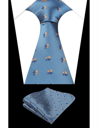 Image of Alizeal Mens 3.15'' Light Color Rustic Tie Handkerchief