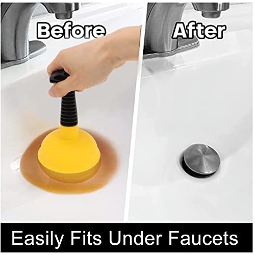 Focket Spülbecken-Plunger, leistungsstarker Abfluss-Plunger mit kurzem Griff, handgehaltener Kleiner Mini-Plunger für Küchenspüle, Dusche, Badabflüsse und Badewanne, Toilette (Typ B)