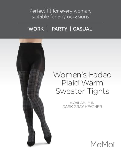 Image of MeMoi Women's Faded Plaid Warm Sweater Tights