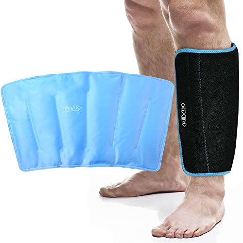 REVIX Calf and Shin Gel Ice Packs for Injuries Reusable Leg Cold Pack
