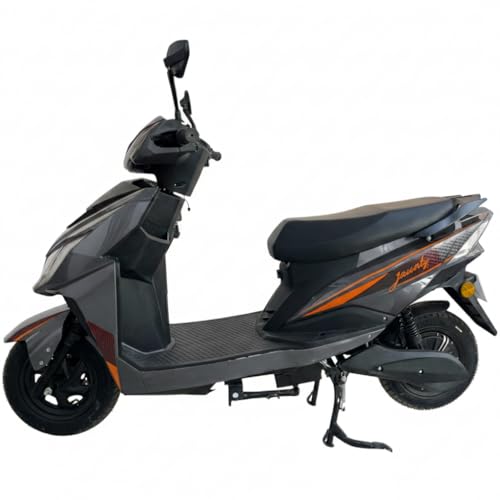 Image of AMO Electric Scooter Jaunty L Lead Acid Low Speed -25kmph Range - 65 Km Non RTO in Grey with Portable Charger Ex-Showroom