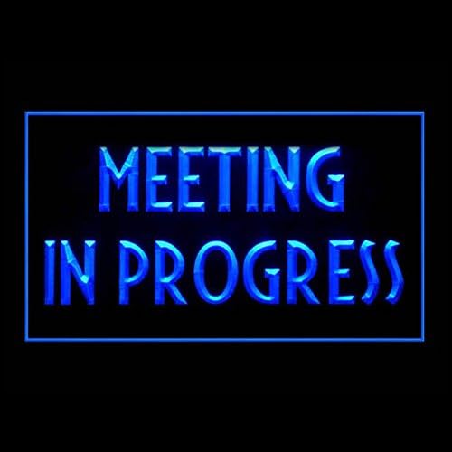 Miniatura 2 de 120175 - Letrero de neón con luz LED para reuniones en progreso (12 x 8 pulgadas, 16 colores por control remoto)