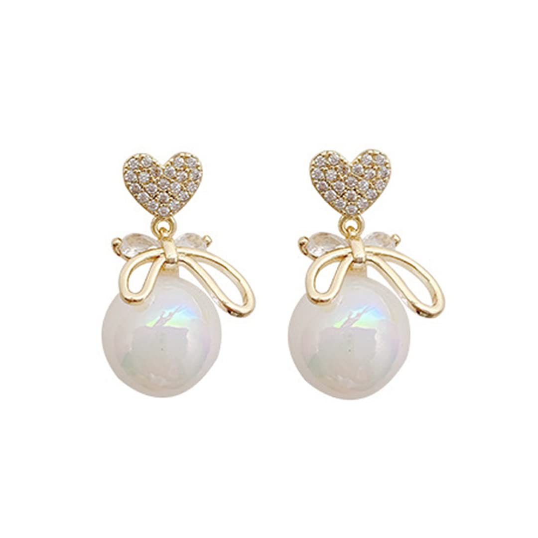VembleyStylish Korean Zircon Studded Earrings For Women And Girls 2Pcs/Set