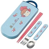 Ponyo Utensil Set - Includes Reusable Fork, Spoon, Chopsticks and Carrying Case - Authentic Japanese Design - Durable, Dishwasher Safe - Ponyo and Ponyo's sisters