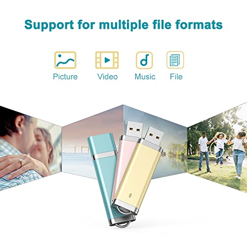 KEXIN 3 Stück 64 GB Flash Drive USB Drive Thumb Drive 64 GB USB Flash Drive Jump Drive 64G Flash Drives Foto Memory… – Bild 3