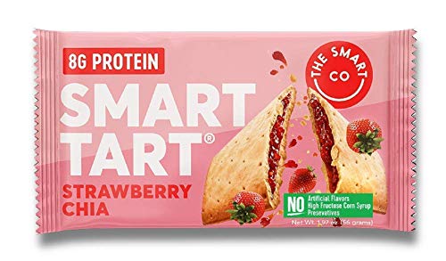 Smart Tart Unfrosted Toaster Pastries - Breakfast Snacks - Only 180 Calories - No Artificial Ingredients (Strawberry Chia)