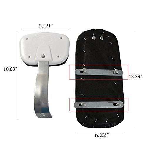 YIFAN Bicycle Bike Back Seat PU Leather Cover Cushion, Bike Child Seat with Back Rest - Black(Line Pattern)