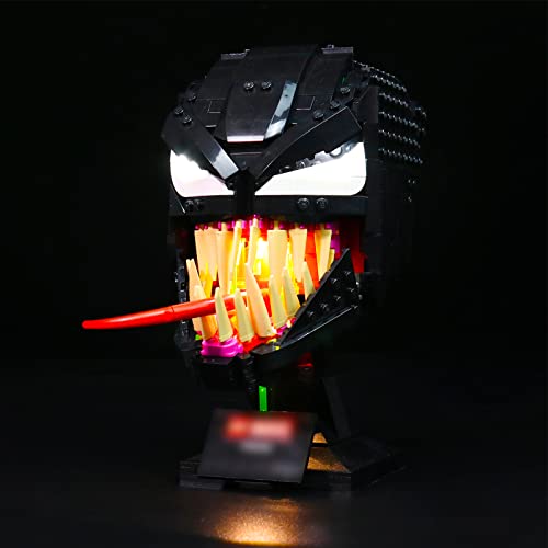 Kit de IluminacióN Led para Lego Venom Mask (No Incluye Modelos Lego),Decoración Conjunto de Luces...