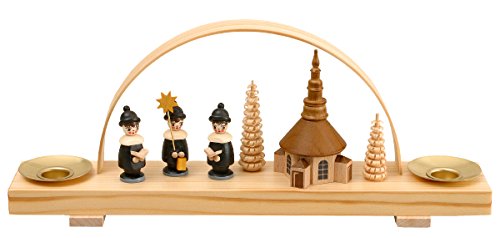 Candelabrums noir église de Seiffener Rudolphs Schatzkiste