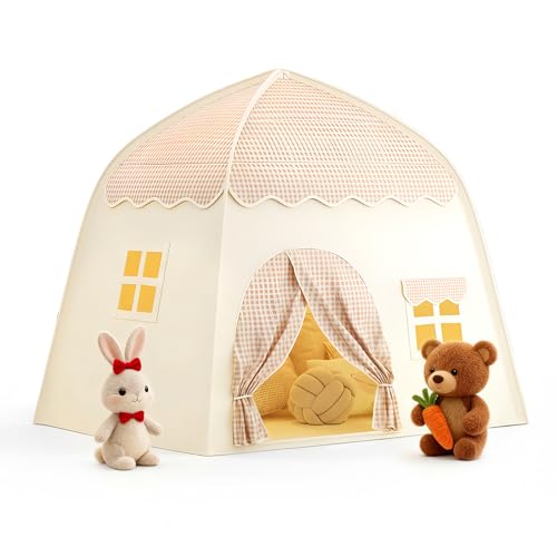 Tentes tipi d'intérieur pour Enfants, tentes de Jeu pour Enfants, tipi avec Drapeaux pour garçons et Filles Maison de Jeu Intérieure Auvent lit pour Salle...
