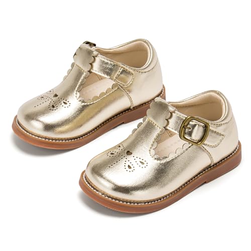 Image of PHIRAMIN Toddler Girl Mary Jane Dress Shoes-Little Girl School Uniform Shoes for Wedding Party