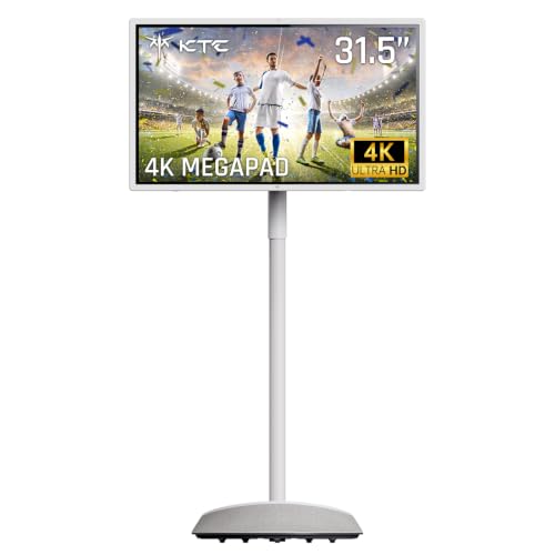 Image of KTC 32 inch 4K Smart Portable Monitor MEGAPAD, Google EDLA Certified, UHD Touchscreen on Wheels, Speaker & Camera, 16G+256G Storage, Built-in Battery, Full Swivel Rotation, Remote Control, A32Q7 MAX