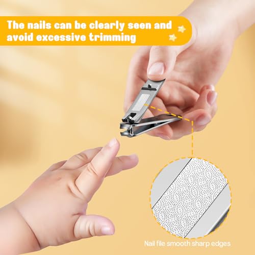Image of FVION Kids Nail Clippers, Small Jaw Baby Nail Clipper Trimmers for Infants and Toddlers, Precision Children Nail Clippers Nail Grooming Tool for Tiny Fingers and Toes - Silver